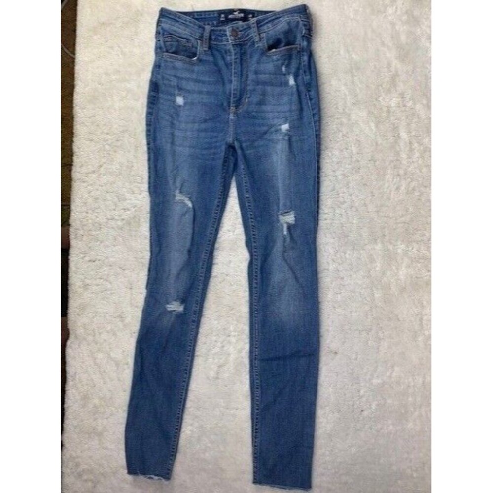 Hollister Size 3 Womens Jeans Ultra High Rise Classic Stretch Distress Skinny